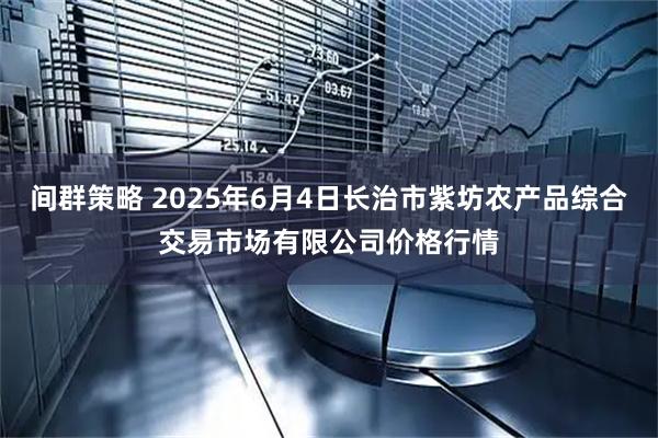 间群策略 2025年6月4日长治市紫坊农产品综合交易市场有限公司价格行情