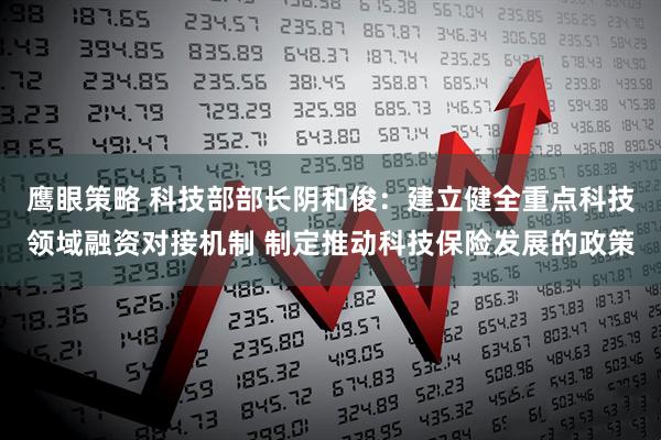 鹰眼策略 科技部部长阴和俊：建立健全重点科技领域融资对接机制 制定推动科技保险发展的政策
