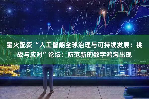 星火配资 “人工智能全球治理与可持续发展:挑战与应对”论坛:防范新的数字鸿沟出现
